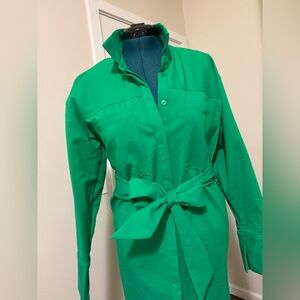 Kelly Green Shirt Dress, Good American Size 4 (XL)